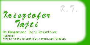 krisztofer tajti business card